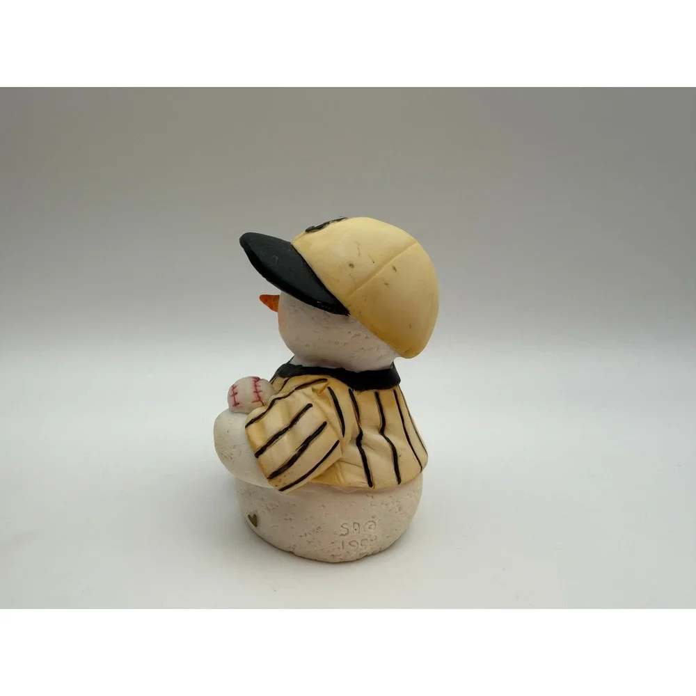 Sarah's Attic Snowonders Homer Baseball Snowman Figurine 1998 Limited Edition